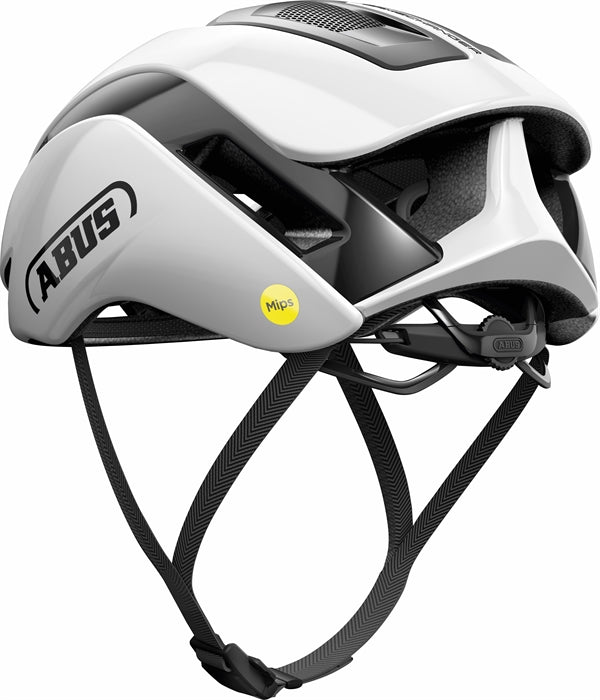 Abus Gamechanger 2.0 Shiny White Mips. Hvid aerohjelm og tt hjelm