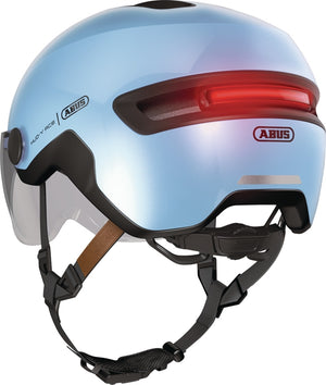 Abus Hud-Y Ace Iced Blue. Lyseblå cykelhjelm med visir