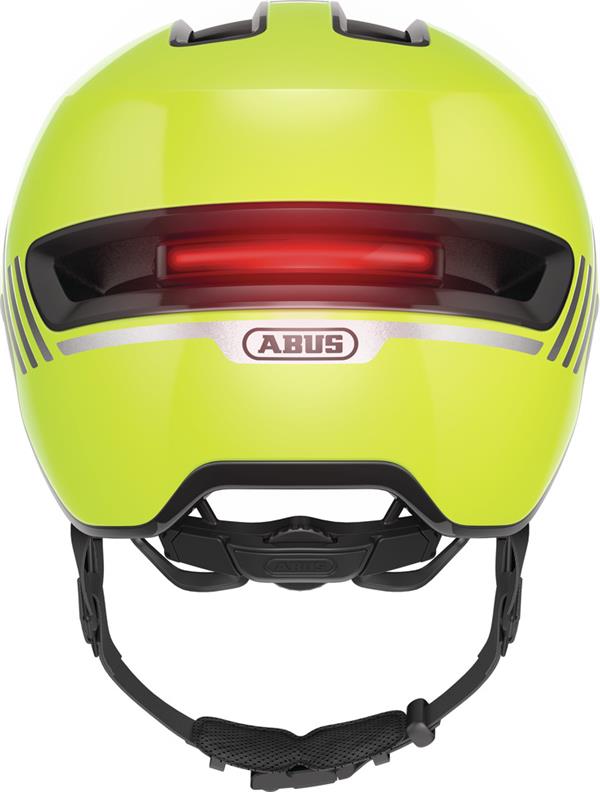 Abus Hud-Y Signal Yellow | Gul urban city cykelhjelm med LED lygte