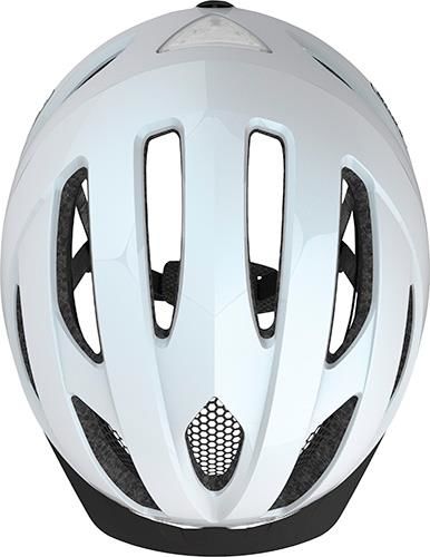 Abus Pedelec 1.1 Pearl White med regnslag og LED lys - El Cykelhjelm
