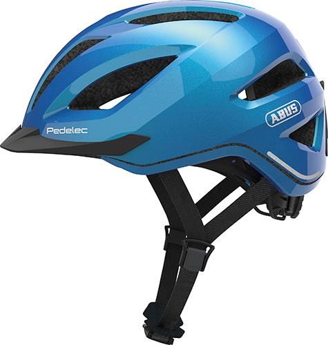 Abus Pedelec 1.1 Steel Blue med regnslag og LED lys - El Cykelhjelm str. 52-57 cm