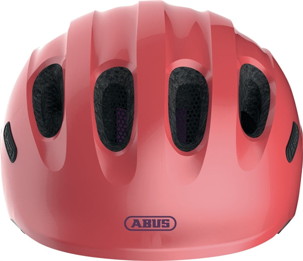 Abus Smiley 2.1 Sparkling Peach Mips LED lys | Cykelhjelm med mips til baby og barn