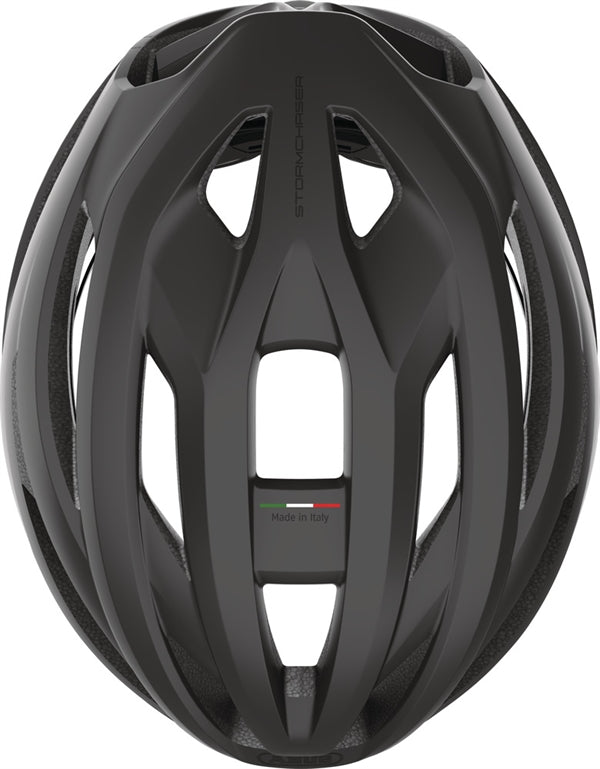 Abus StormChaser Ace Velvet Black. Mat sort cykelhjelm fra Italien