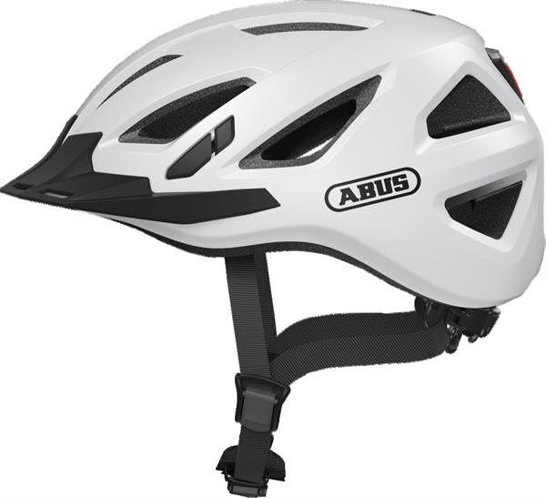 Abus Urban-I 3.0 Cykelhjelm Polar White med LED lys