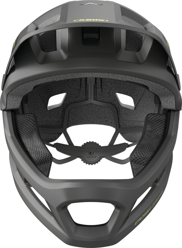 Abus Youdrop FF Vevlvet Black 48-55 cm Fullface-hjelm til børn til bmx, mtb og downhill.