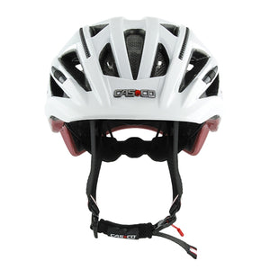 Casco Activ 2 White English Rose | hvid cykelhjelm med lyserød kant.