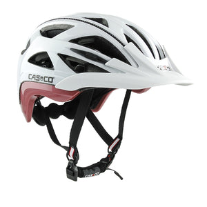 Casco Activ 2 White English Rose | hvid cykelhjelm med lyserød kant.