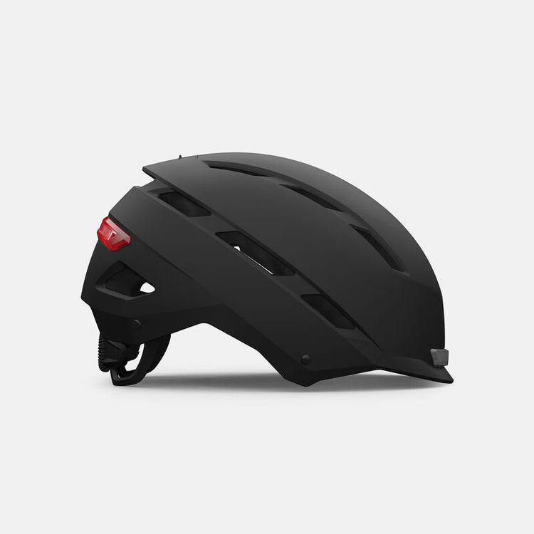 Giro Escape Mips Matte Black | mat sort cykelhjelm med genopladeligt lys foran og bagpå samt mips