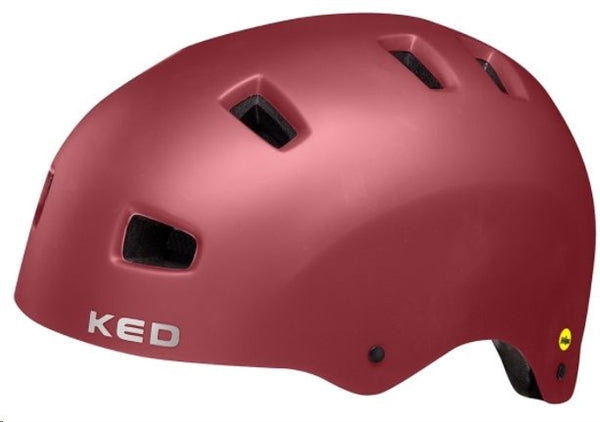 Ked Citro Mips Merlot Matt | Cykelhjelm og skaterhjelm med Mips og LED lys i skruespænde. Made in Germany