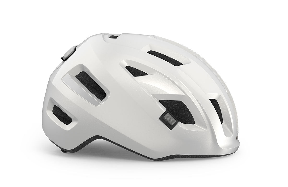 Met e-mob mips white glossy. Hvid cykelhjelm med mips til elcykel