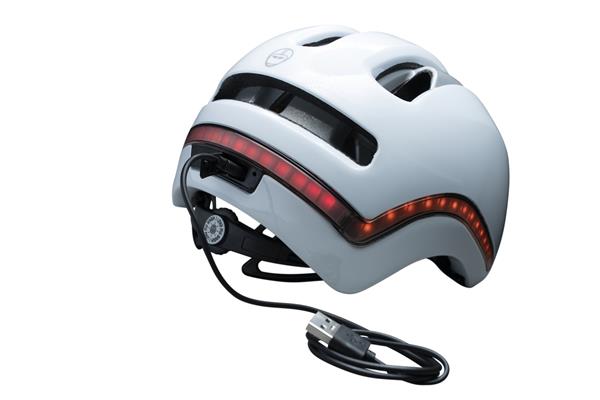 Nutcase Vio Blanco Gloss Mips | cykelhjelm med led lys