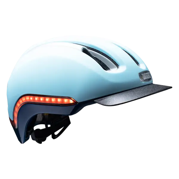 Nutcase Vio Sky Gloss Mips | smart led cykelhjelm lyseblå