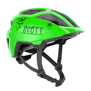 Scott Spunto Kid Fluo Green LED lys 46-52 cm | cykelhjelm til børn. Testet god af Tænk
