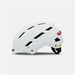 Giro Escape Mips Matte Chalk | hvid cykelhjelm med mips og led lys foran og bagpå